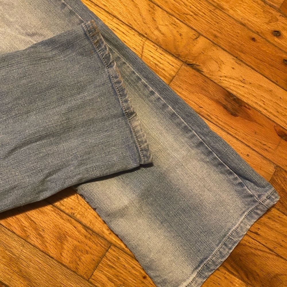 Nine West Vintage America Light Wash Embellished Jeans | Studded Pocket Denim - Picture 5 of 6